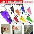 3 In 1 Car Window Glass Breaker Emergency Escape Tool with Cutter - Green.