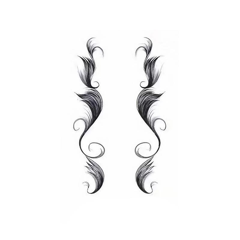 Hairline Edge Tattoo Stickers - Curly Fringe Decals for Women Styling - 1