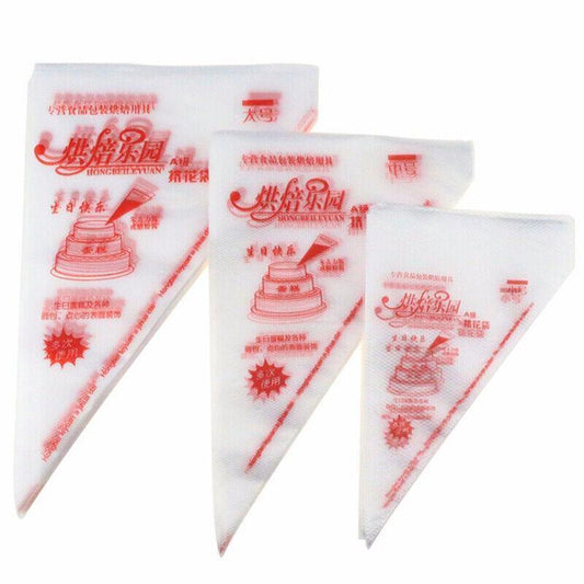 100-200Pcs Disposable Piping Bags For Cake Decor Icing Frosting Piping Nozzles - Yellow (Thick)-Medium *100 PCS