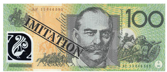 100 Dollar Australian Souvenir Note Pad Fake AUD Money - 1 Pack of 50 Sheets.