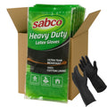 96 Pairs Sabco Heavy Duty Latex Gloves w/ Cotton Lining - Large Size Bulk (1 Carton).