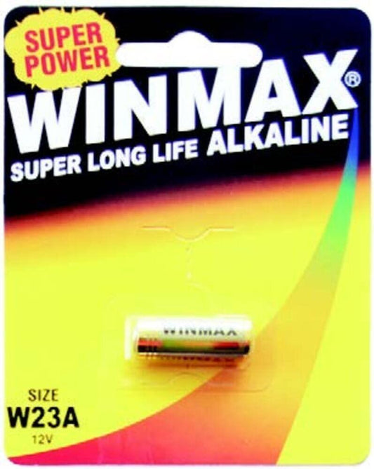 W23A Alkaline Batteries Super Long Life 12V Battery - 1 Pack.