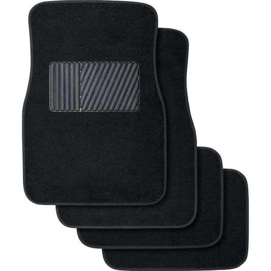 4pcs Car Floor Mats Front Rear Rubber Black Universal Fit Carpet Set Heavy Duty.
