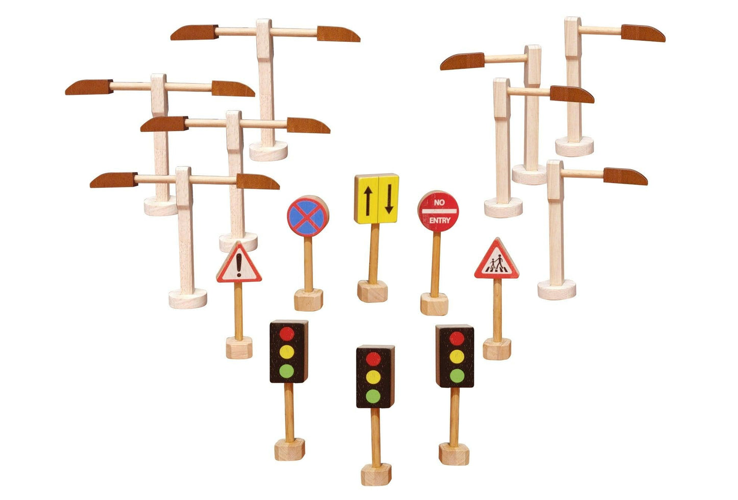 Road sign and street light set.