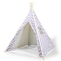 Giant Cotton Canvas Kids Teepee Wigwam Children Pretend Play Tent Indoor Outdoor Party - purple.