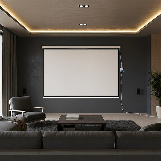 120" Electric Motorised Projector Screen TV +Remote.