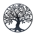Black Tree of Life Wall Art Hanging Metal Iron Sculpture Garden 99cm