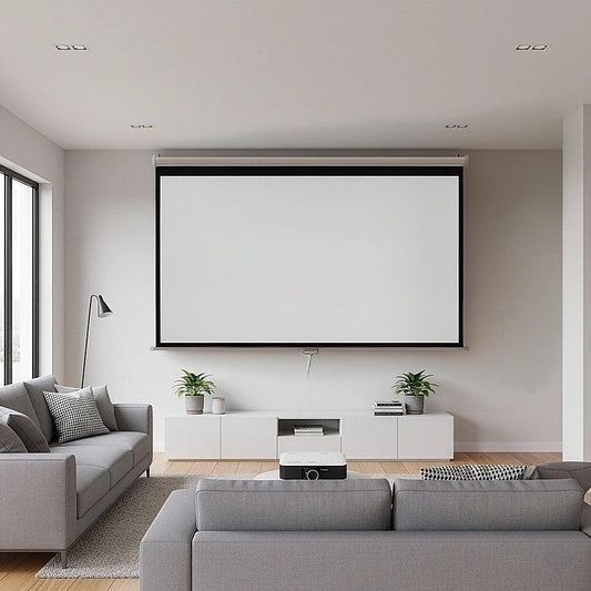 100 Inch 16:9 Manual Pull Down Outdoor Projector Projection Screen Theater Movie.