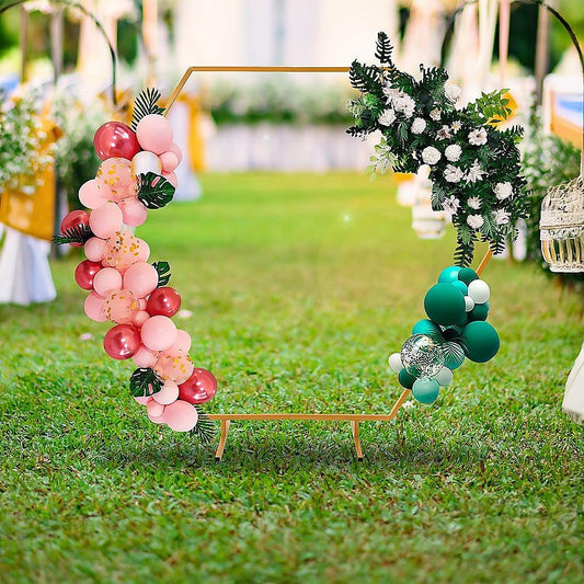 2M Wedding Hex Arch Backdrop Flower Display Stand Frame Background.