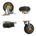 Castor Wheels 4 x 6" 150mm Swivel Silent Caster 2 Brakes 800KG.
