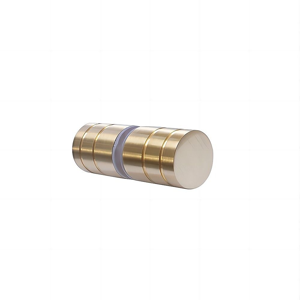 110x110cm Double Door Corner Shower Screen with Channels and Brass Hinges - Gold