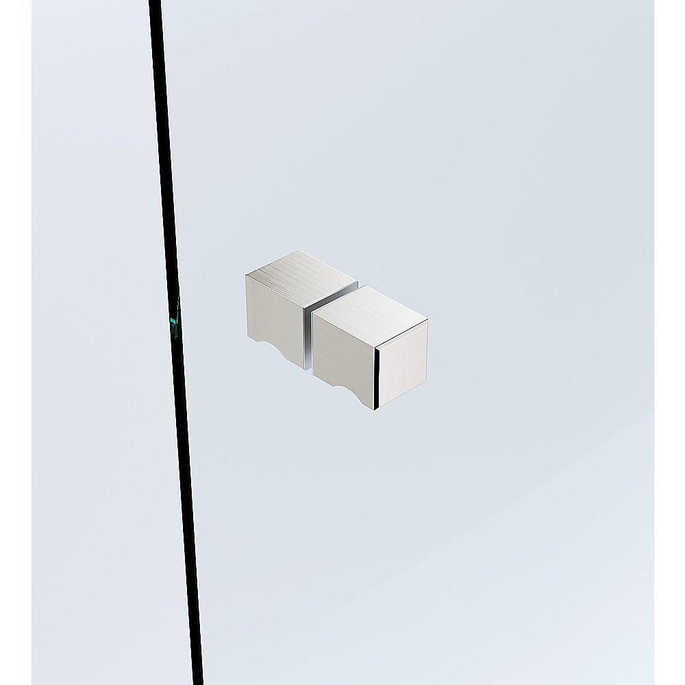 120x120cm Double Door Corner Shower Screen with Channels and Brass Hinges - Nickel