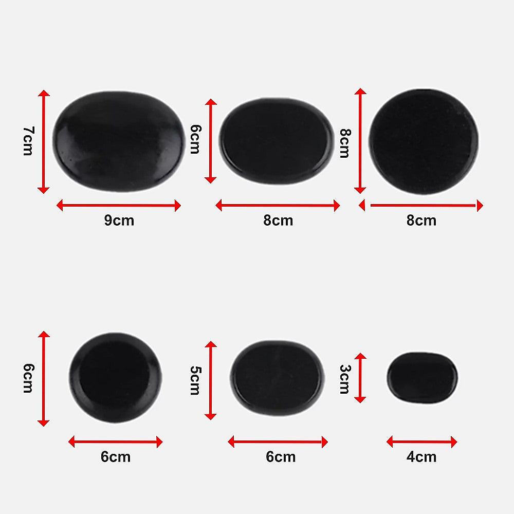 12pcs Hot Massage Stone Basalt Stones Kit Set Rock SPA Oiled Massage Tool.