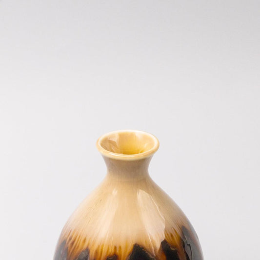 Sake Jug 300ml Black Gloss Sunflower Drip Glaze.