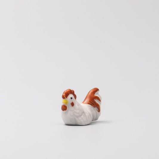 Chopstick Rest White and Red Rooster.
