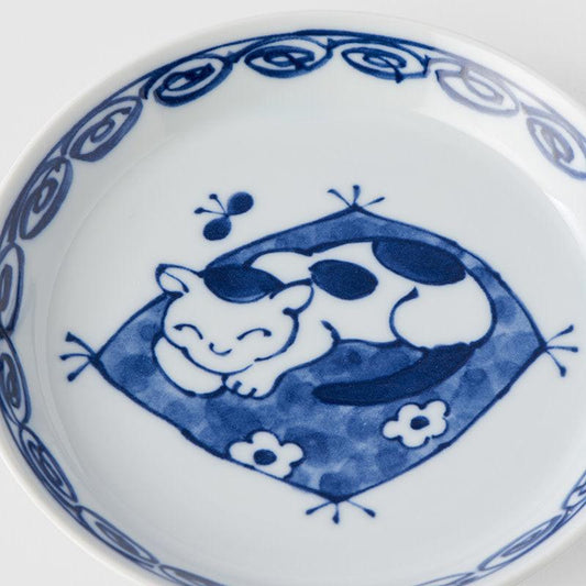 Plate 14.3cm Cat On Mat Design.
