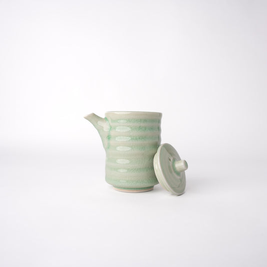 Soy Pot Ribbed 170ml Celadon Glaze.