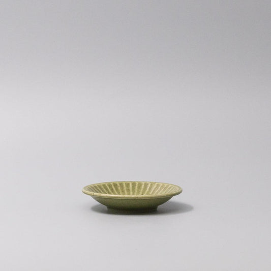 Sauce Dish 9.5cm Sunburst Green Glaze.