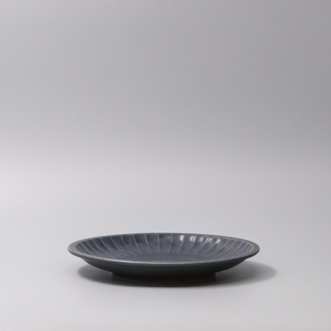 Plate 21.4cm Sunburst Navy Glaze.