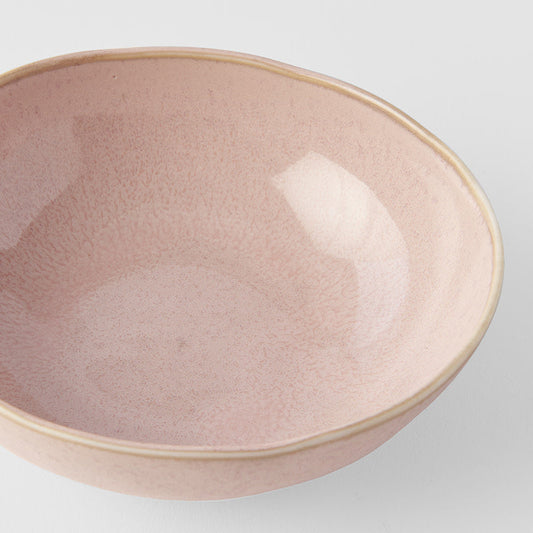 Bowl Oval 14cm Sakura Pink Glaze.