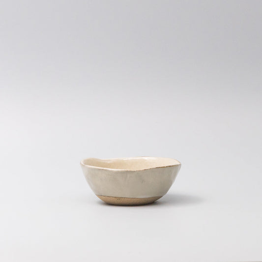 Lopsided Bowl 11cm Fawn Glaze.