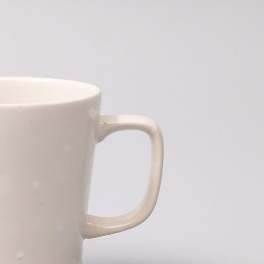 Mug 8.5cm White Dot Glaze.