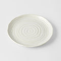 Side Plate 21.5cm White Spiral Glaze
