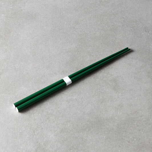 Chopsticks Lacquered Dark Green & White.
