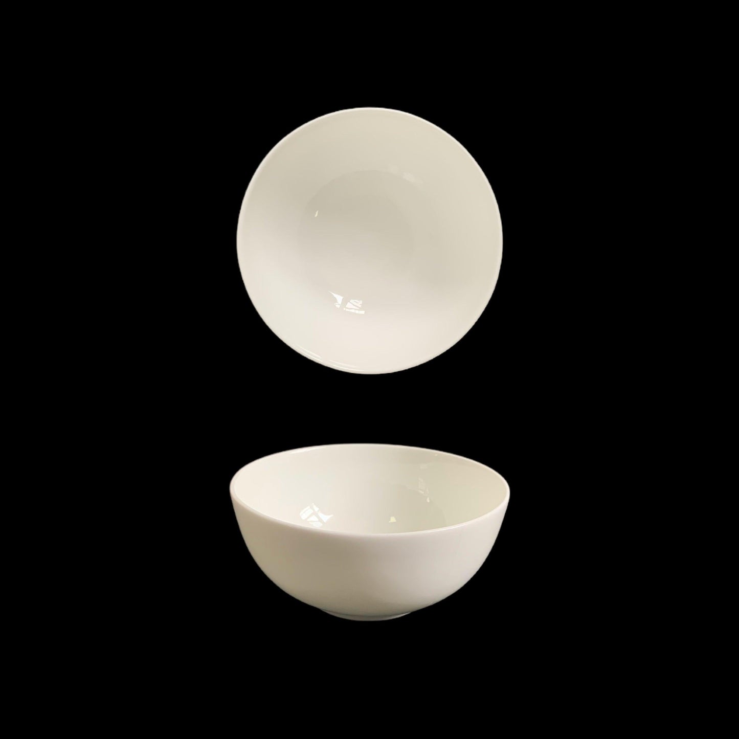 bulk 24 White New Bone China Round Bowl 3.75in 10cm.