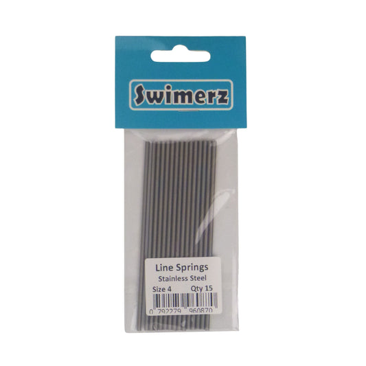 Swimerz Stainless Steel Fishing Line Springs, Size 4, 10cmL, 1.9mmID, 2.5mmOD.