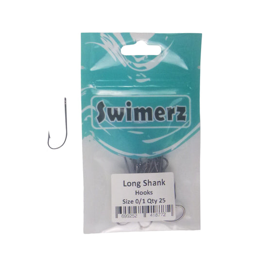 Swimerz 0/1 Long Shank Worm Hook 25 Pack.