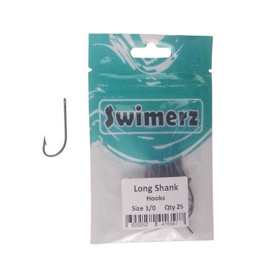 Swimerz 1/0 Long Shank Worm Hook 25 pack.