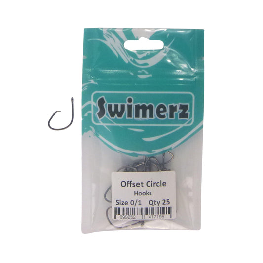 Swimerz 0/1 Offset Circle Hook 25 Pack.