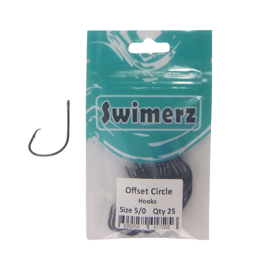 Swimerz 5/0 Offset Circle Hook 25 pack.