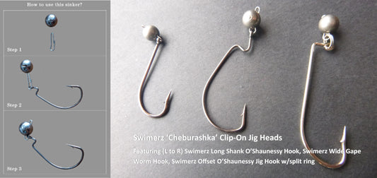 Swimerz 2 Gram Cheburashka Clip-On Jig Head 15 Pack.