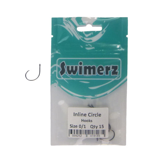 Swimerz 0/1 Inline Circle Hook 15 Pack.