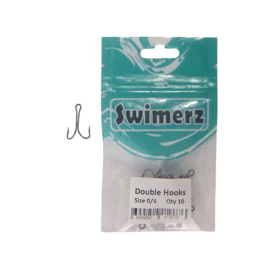 Swimerz Size 4 Extra Strong Double Hook 10 Pack.