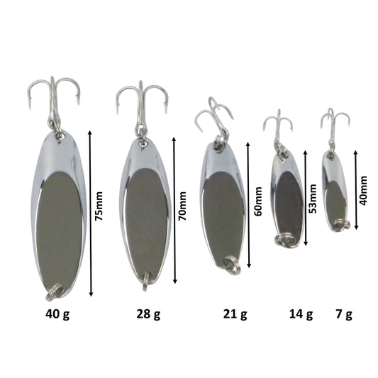 Finesse Chrome Kaster Jig, 7 Grams. Pack of 4 Jigs.