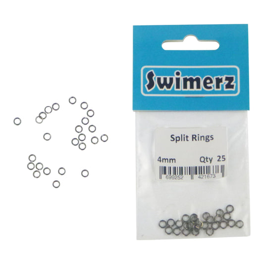 Swimerz 4mm Split Ring Stainless Steel, 25 pack.