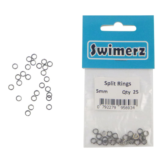 Swimerz 5mm Split Ring Stainless Steel, 25 Pack.