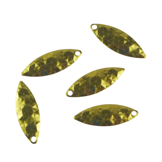 Artizan Hex Stamped 32mm Willow Blade, Brass, 5 Pack.