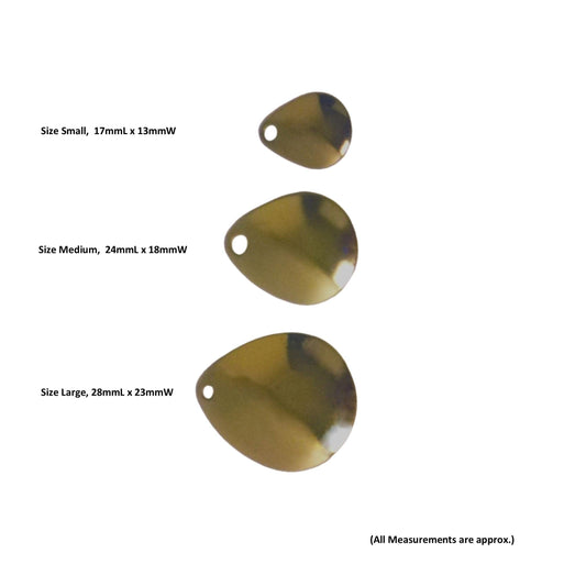 Artizan Smooth Colorado Blade, Brass, 24mmL x 18mmW, Qty 5.