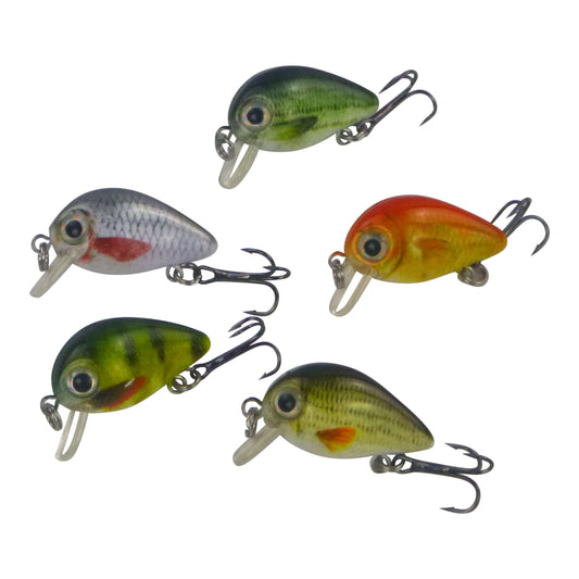 Finesse Tadpoles Diving Crankbait, 30mm, 5 Pack.