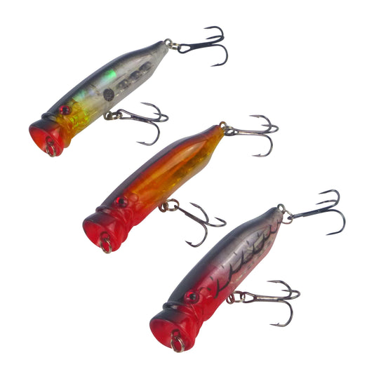 Toppu Mizzu P72 Popper, Bleeding Mullet, 72mm.