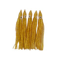 Swimerz Octopus Skirts 100mm Gold Glitter, 5 pack.