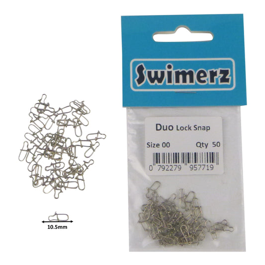 Swimerz Duo Lock Snaps Size 00. Pack 50 pack.