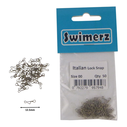 Swimerz Italian Snap, Closed Eye, size 00, 50 pack.