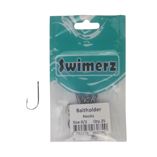 Swimerz 0/2 Baitholder Hook, Qty 25.