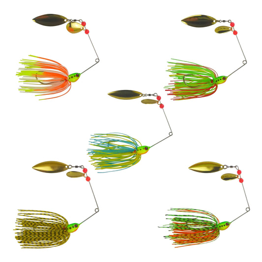 Dekoi 17gm LS21 Closed Eye Spinnerbait, Orange Stripey, Qty 2.