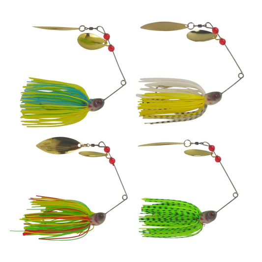 Dekoi 20gm LS22 Closed Eye Spinnerbait, Lemon Lime, Qty 2.